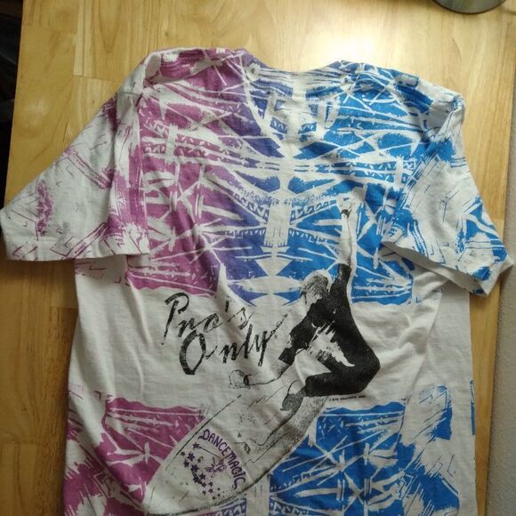 Vintage 80s STS Pro's Only Surf Dance Magic AOP T-Shirt - Picture 1 of 9